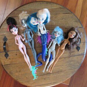 Monster High Dolls for Parts Repair Lot of 5